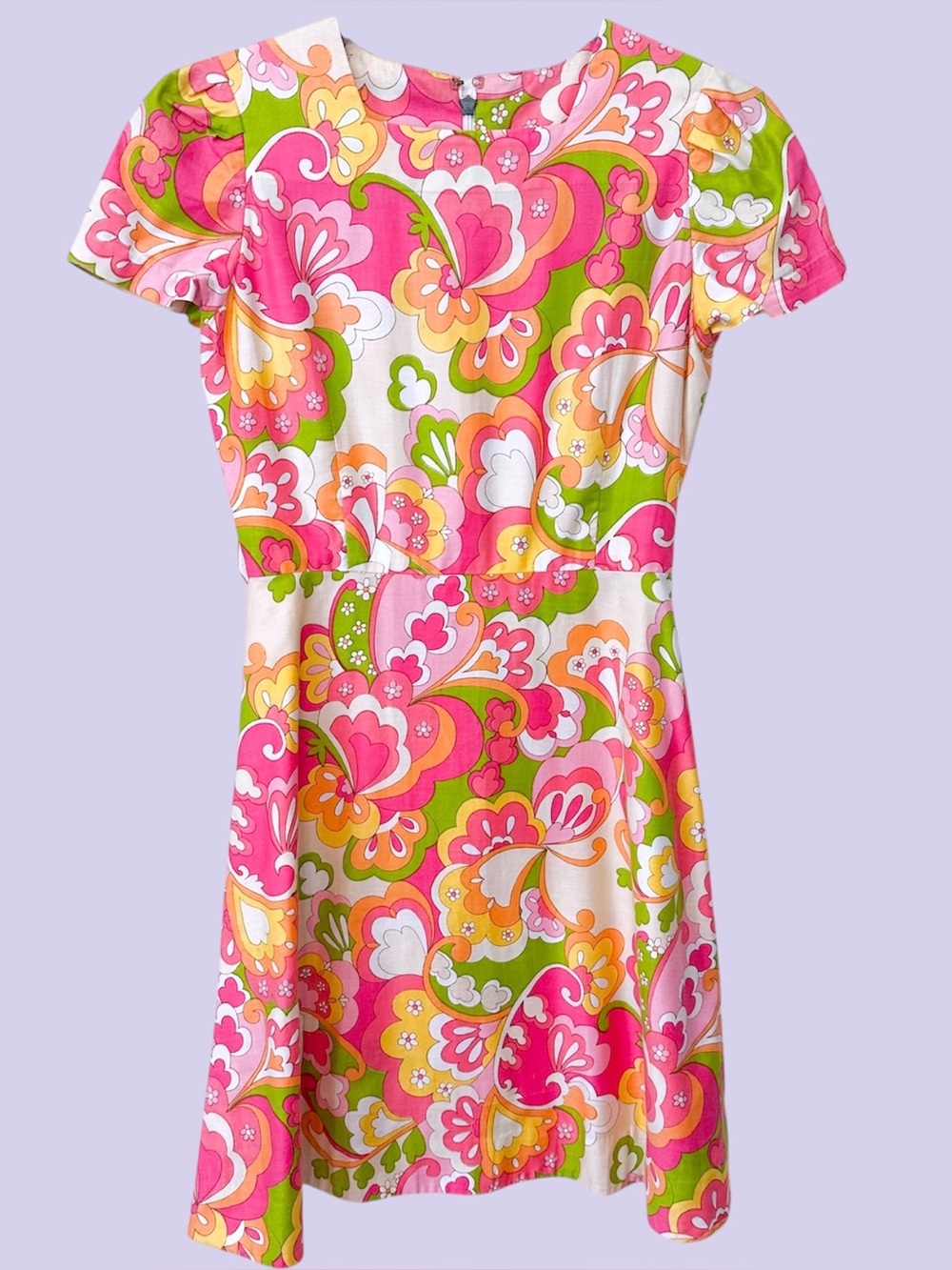 Vintage colorful flourish tea dress